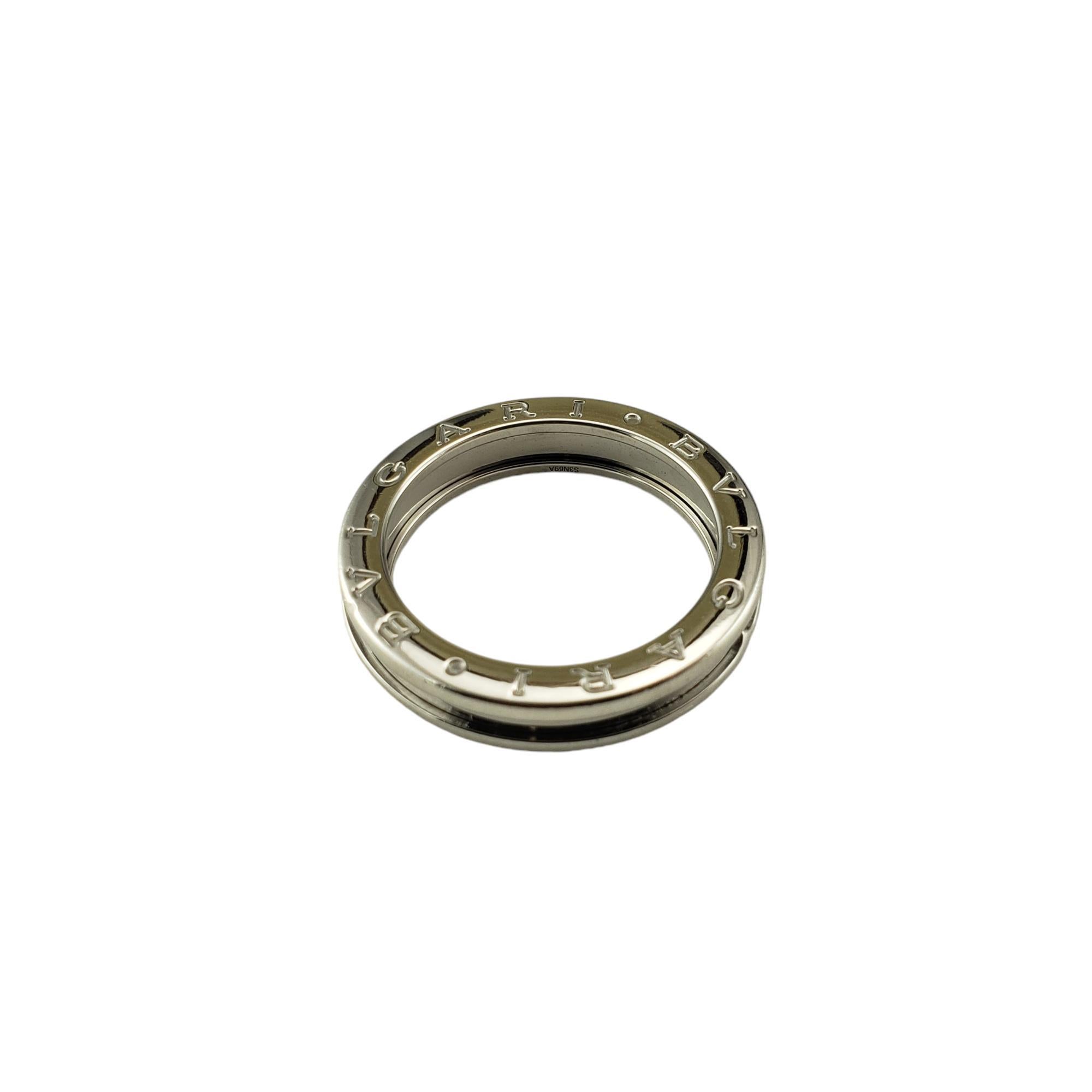 Bvlgari 18K White Gold B.Zero 1 Ring Size 10 (62) #18763 1