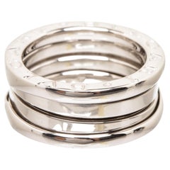 Bvlgari 18K White Gold B.Zero1 Double Ring 48