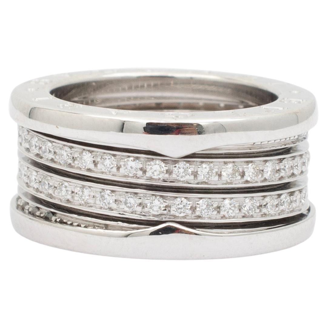 Bvlgari 18K White Gold b.ZERO1 Flexible Diamond Wedding Band
