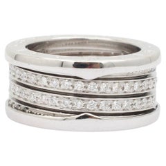 Bvlgari 18K White Gold b.ZERO1 Flexible Diamond Wedding Band