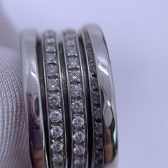 Bvlgari 18K White Gold B.zero1 Pave Diamond Multi-Band Ring