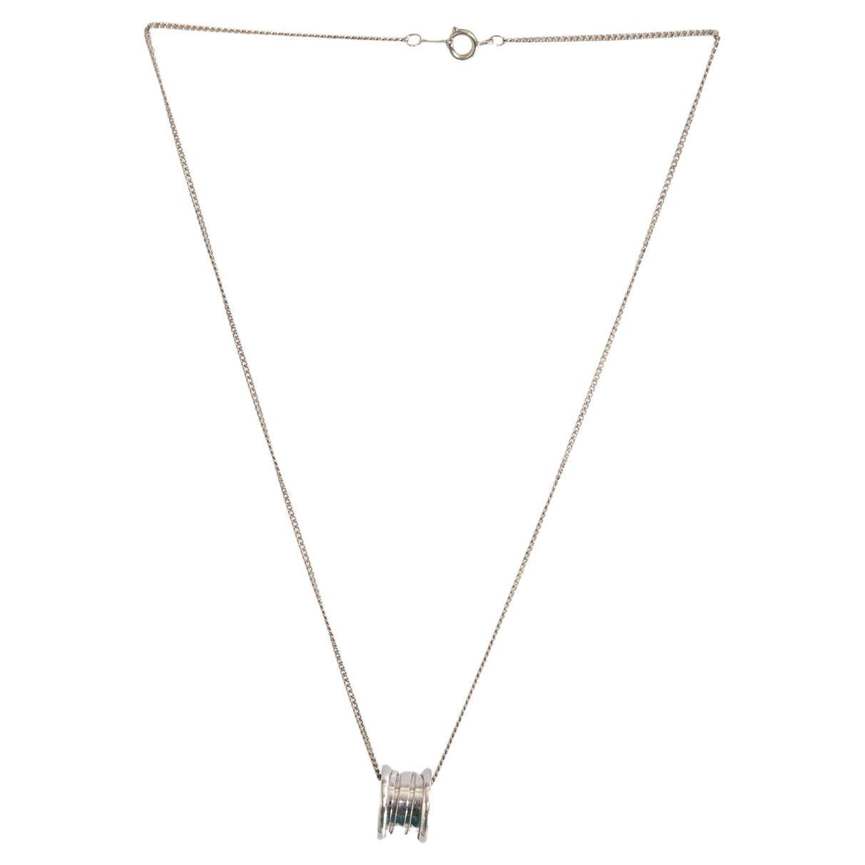 BVLGARI 18k white gold B.ZERO1 Pendent Chain Necklace
