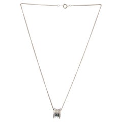 BVLGARI Collier à chaîne pendentif en or blanc 18 carats B.ZERO1