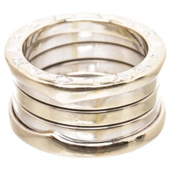 Bvlgari 18K White Gold B.zero1 Triple Ring 48