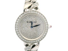 Bvlgari 18k White Gold Catene 31mm Diamond Wrist Watch Bracelet Ref. BBCW31G
