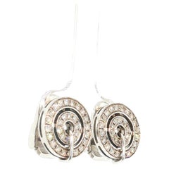 Orecchini a clip Bvlgari in oro bianco 18 carati con diamanti rotondi G VS da 0,9 carati