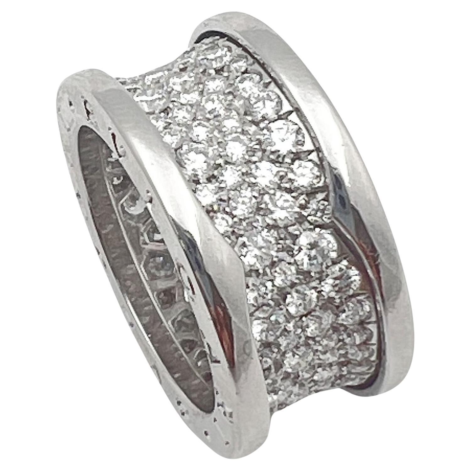 Bvlgari 18k Weißgold Diamant-Ring B.Zero1