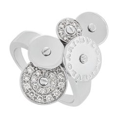 Bvlgari 18k White Gold Diamond Cicladi Ring, 0.45ct, Italy, Unisex