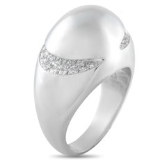 Bvlgari 18K White Gold Diamond Dome Ring BV16-040826