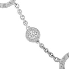Bvlgari 18K White Gold Diamond Multi-Disc Necklace