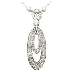Bvlgari 18K White Gold Diamond Pendant Necklace with Certificate