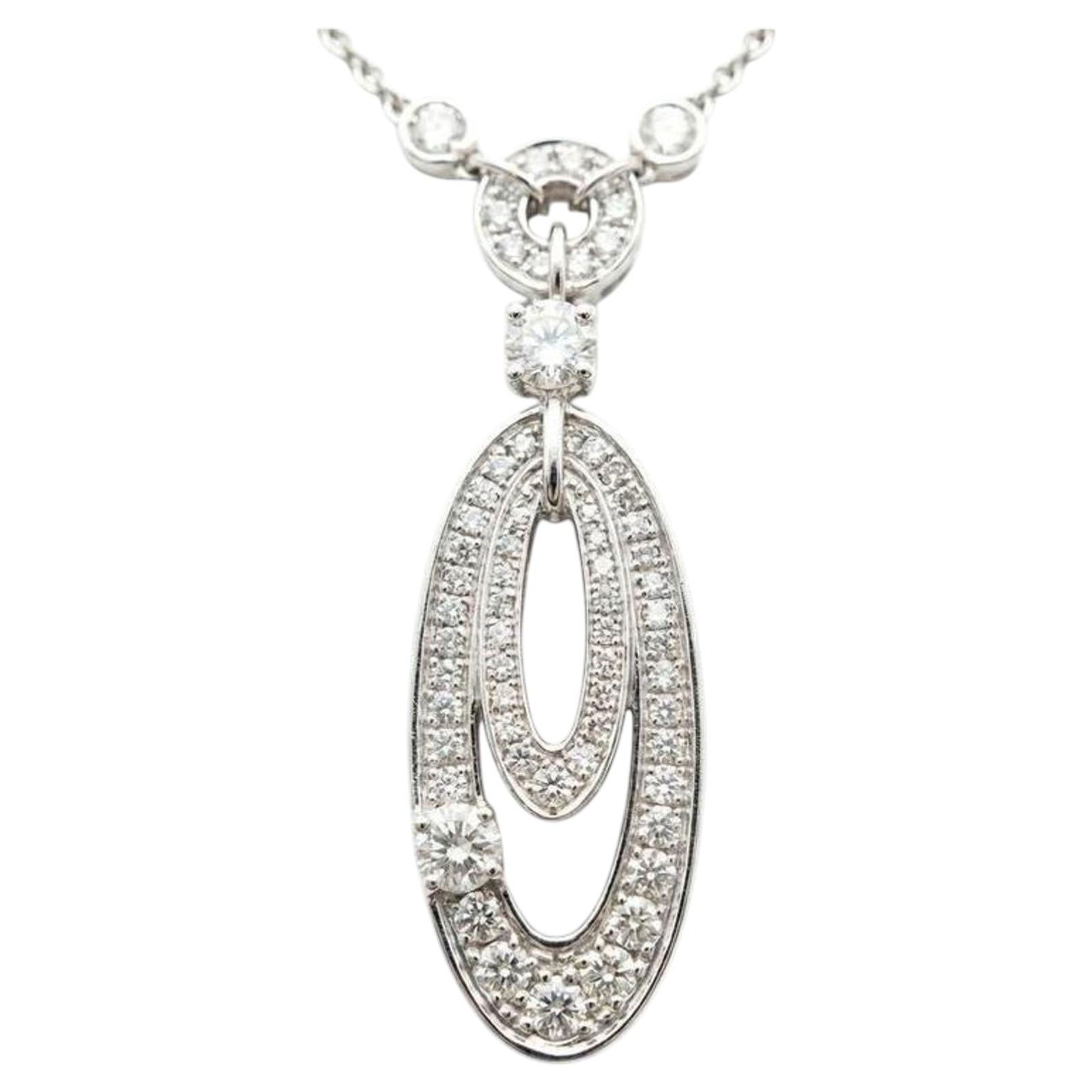 Bvlgari Collar Colgante de Diamantes de Oro Blanco de 18 K con Certificado