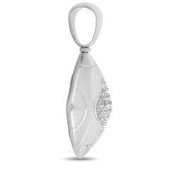 Bvlgari 18 Karat White Gold Diamond Pyramid Pendant