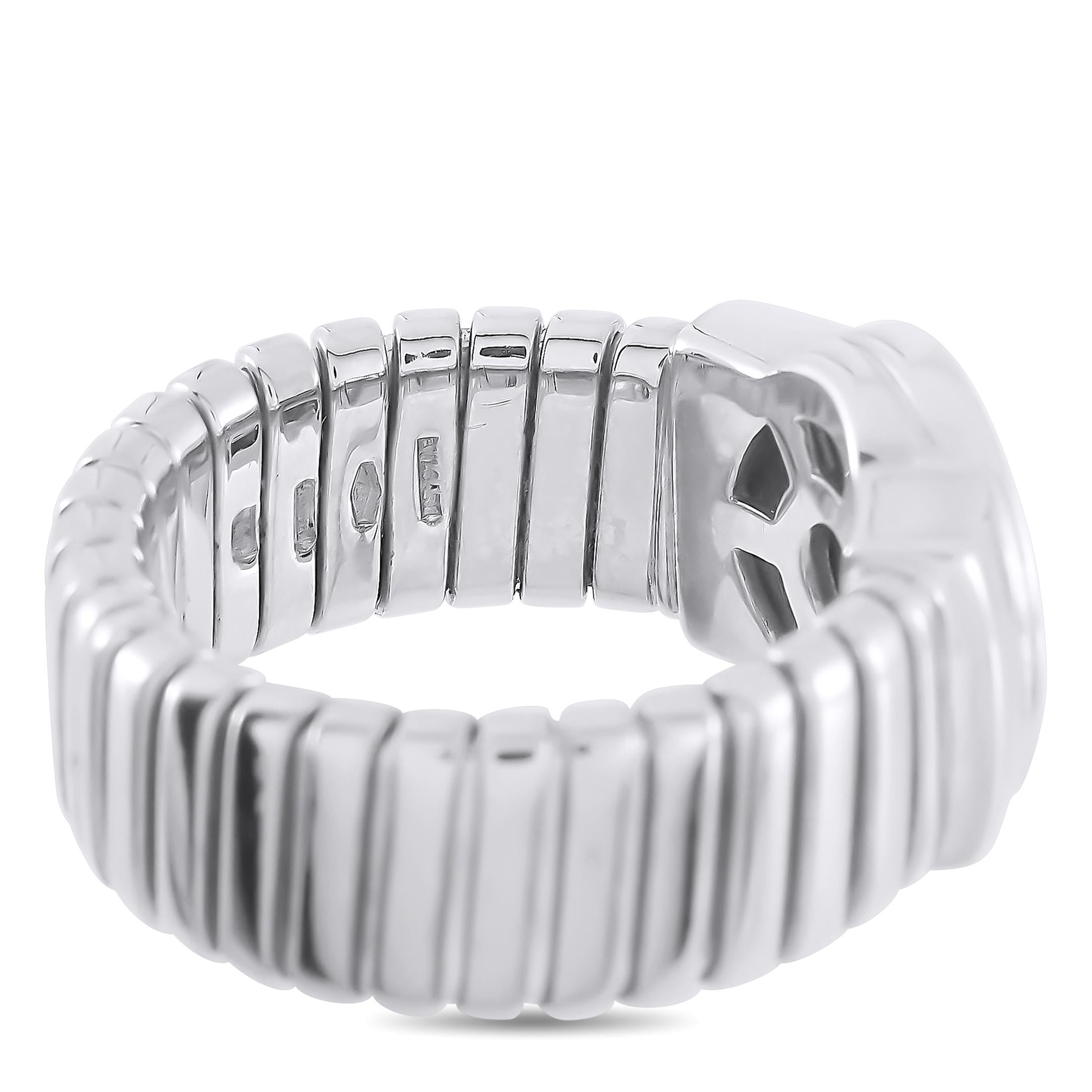 Bvlgari 18K White Gold Diamond Ring In Excellent Condition In Southampton, PA