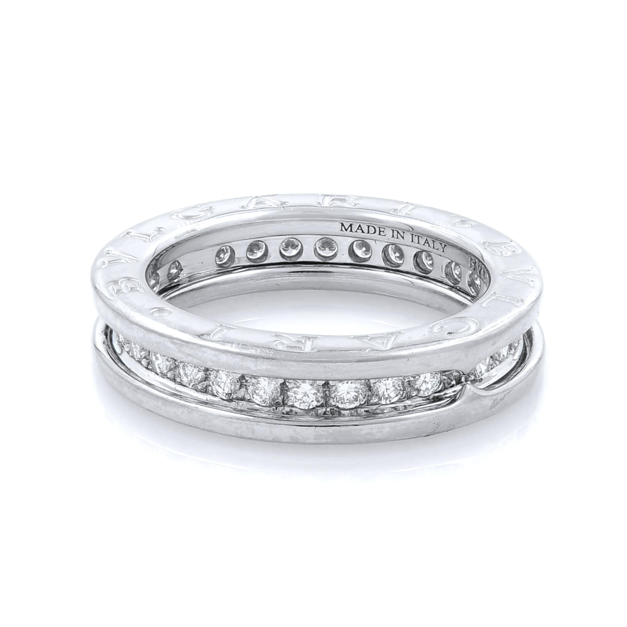 Women's Bvlgari 18 Karat White Gold Diamond Ring