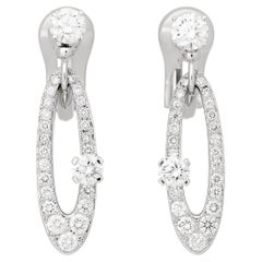 Bvlgari 18k White Gold Elysia Diamond Drop Earrings