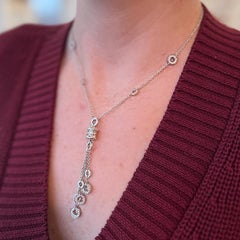 Bvlgari Collana Lariat in oro bianco 18 carati 1,60 CT di diamanti in peso totale