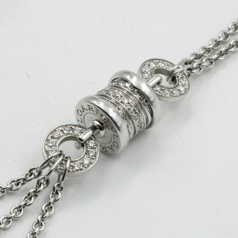 Women's Bvlgari 18K White Gold Lariat Necklace 1.60 CT Total Weight Diamonds For Sale