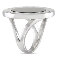 Bvlgari 18k White Gold Onyx Ring