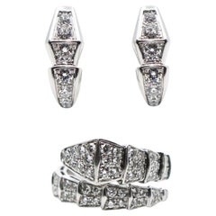 Anello e orecchini Serpenti Vipera in oro bianco 18 carati BVLGARI