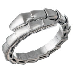 Bvlgari 18k White Gold Serpenti Viper Ring