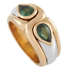 Bvlgari 18K Yellow and White Gold Tourmaline Ring