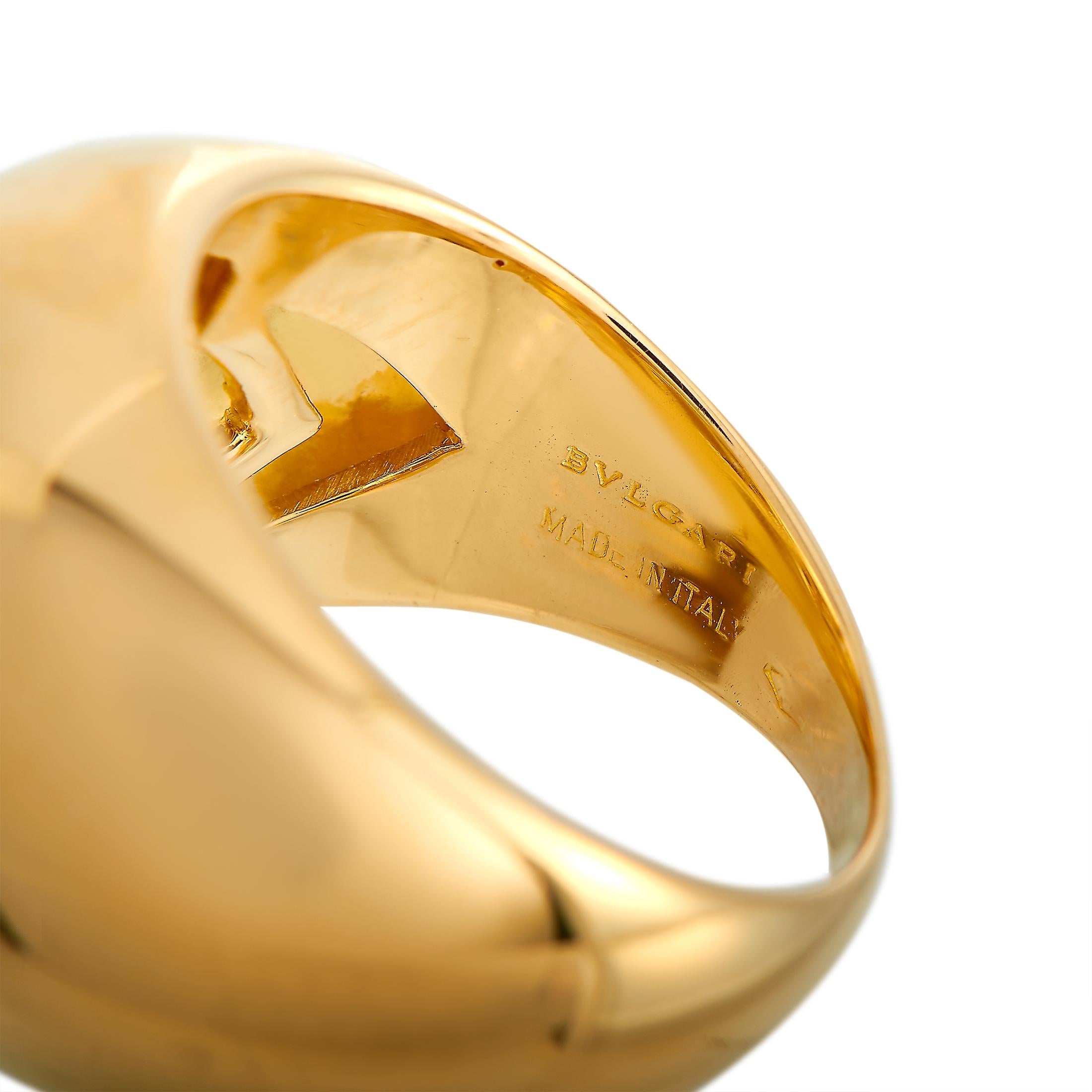 Women's Bvlgari 18 Karat Yellow Gold 0.30 Carat Diamond Ring