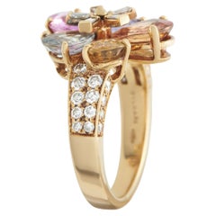 Bvlgari 18K Yellow Gold 0.30ct Diamond and Sapphire Ring BV24-051526