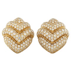 Bvlgari 18K Yellow Gold 10.07ct Diamond Clip-On Earrings Bulgari