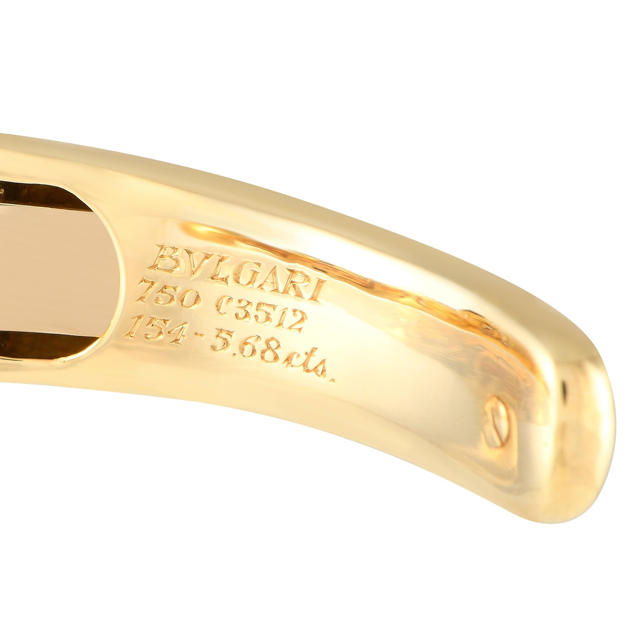 Bvlgari Armband aus 18 Karat Gelbgold mit 10,69 Karat gelben und weißen Diamanten (Rundschliff)
