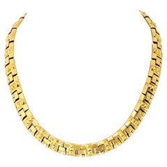 Bvlgari 18K Yellow Gold 15.5 inch Structural Collar Necklace
