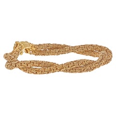 Bvlgari 18k Yellow Gold 1960's Woven Style Twisted Bracelet