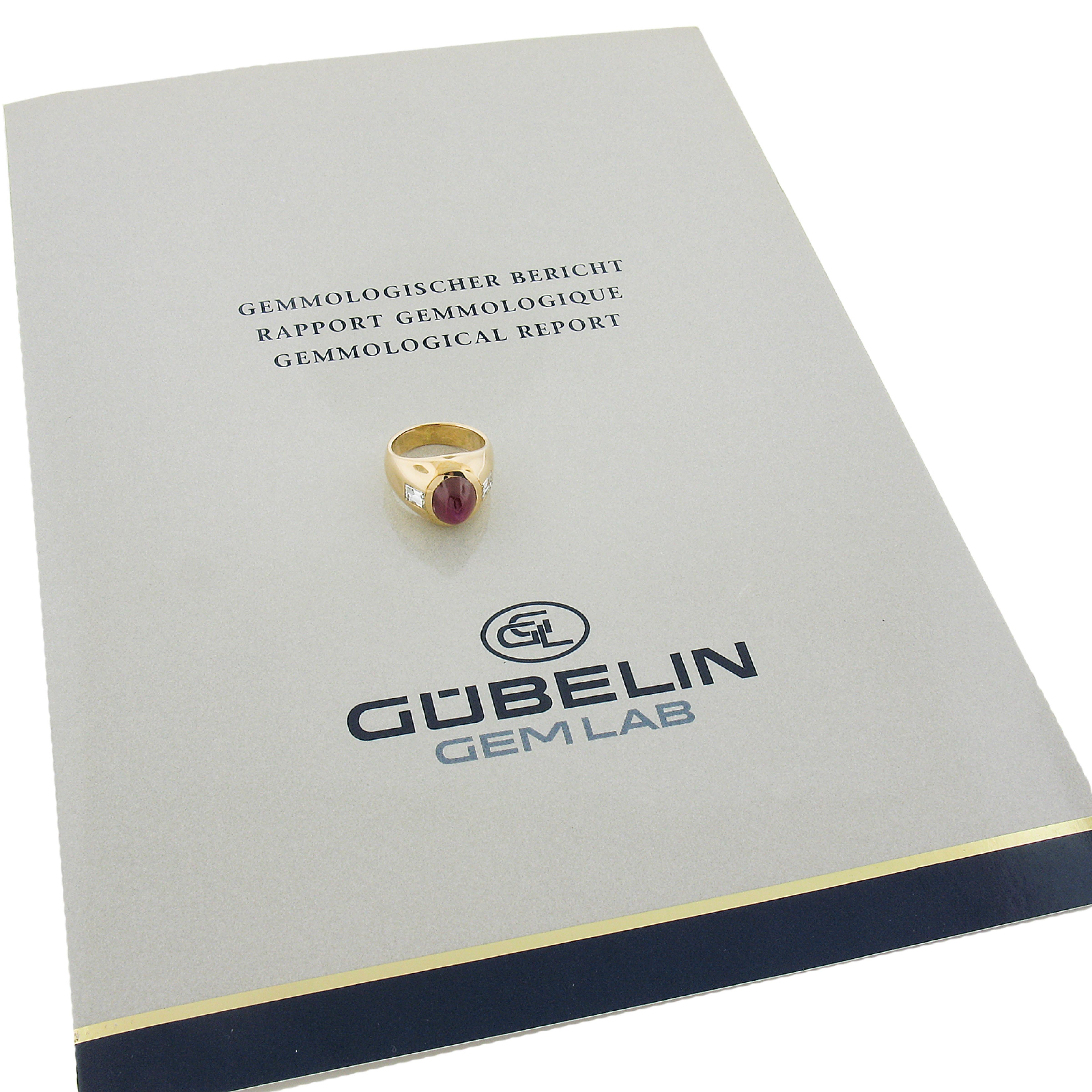 Bvlgari 18k Yellow Gold 4.89ctw Gubelin Burma No Heat Star Ruby & Diamond Ring 4