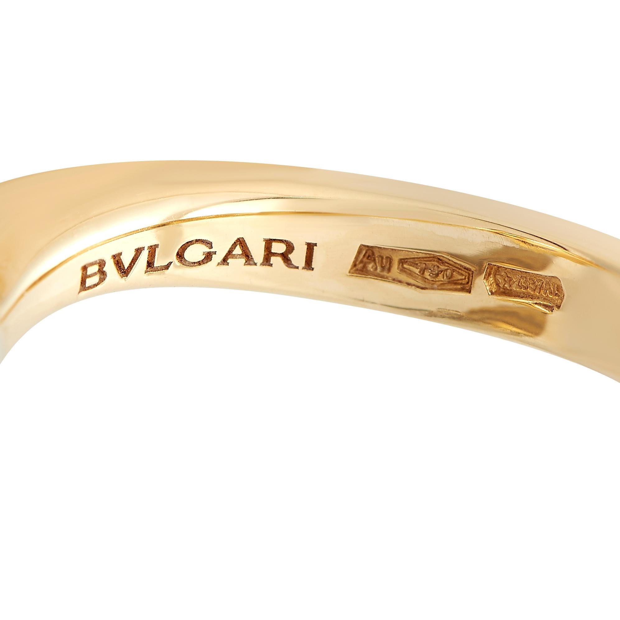 Mixed Cut Bvlgari 18K Yellow Gold Amethyst Ring BV05-101123