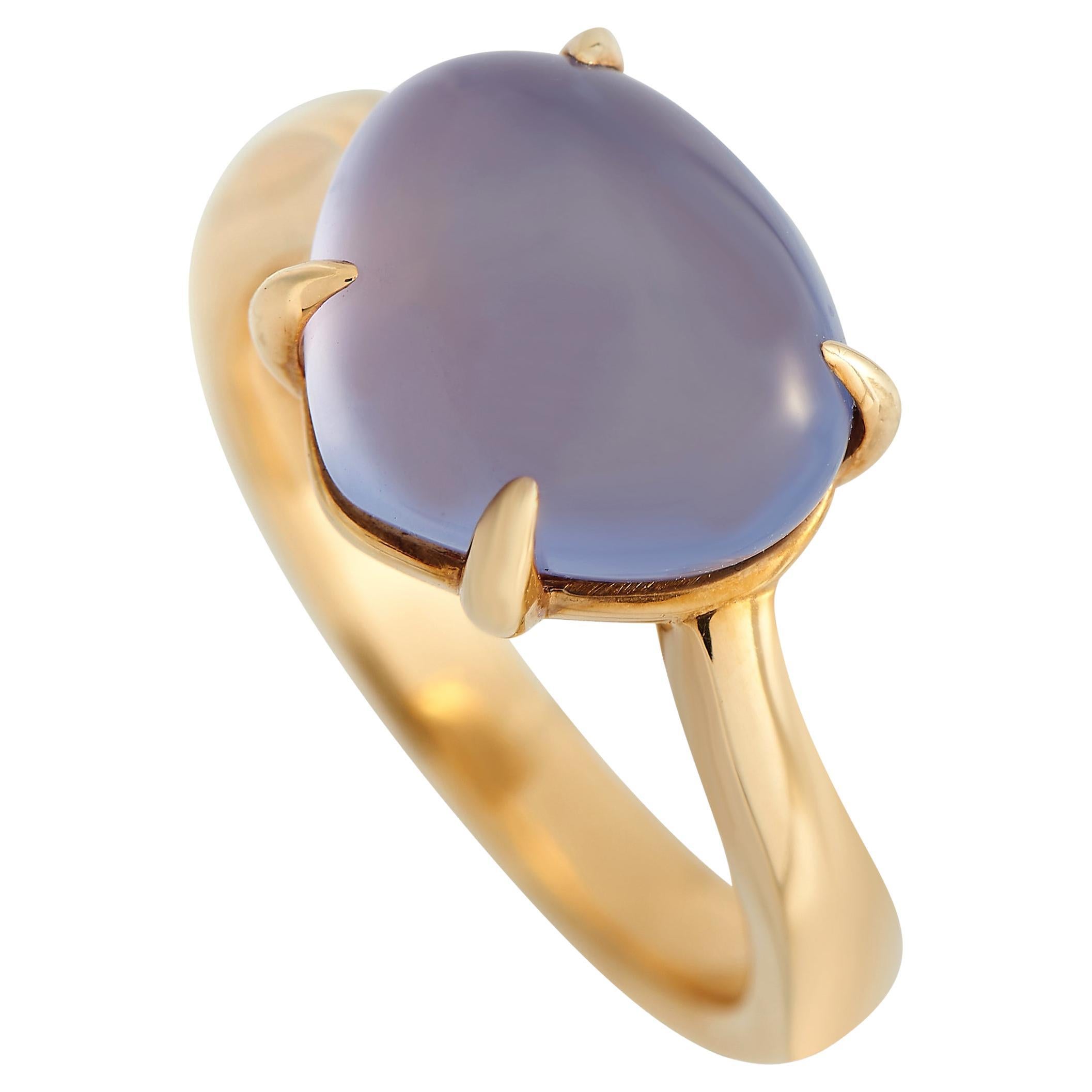 Bvlgari 18K Yellow Gold Amethyst Ring BV05-101123