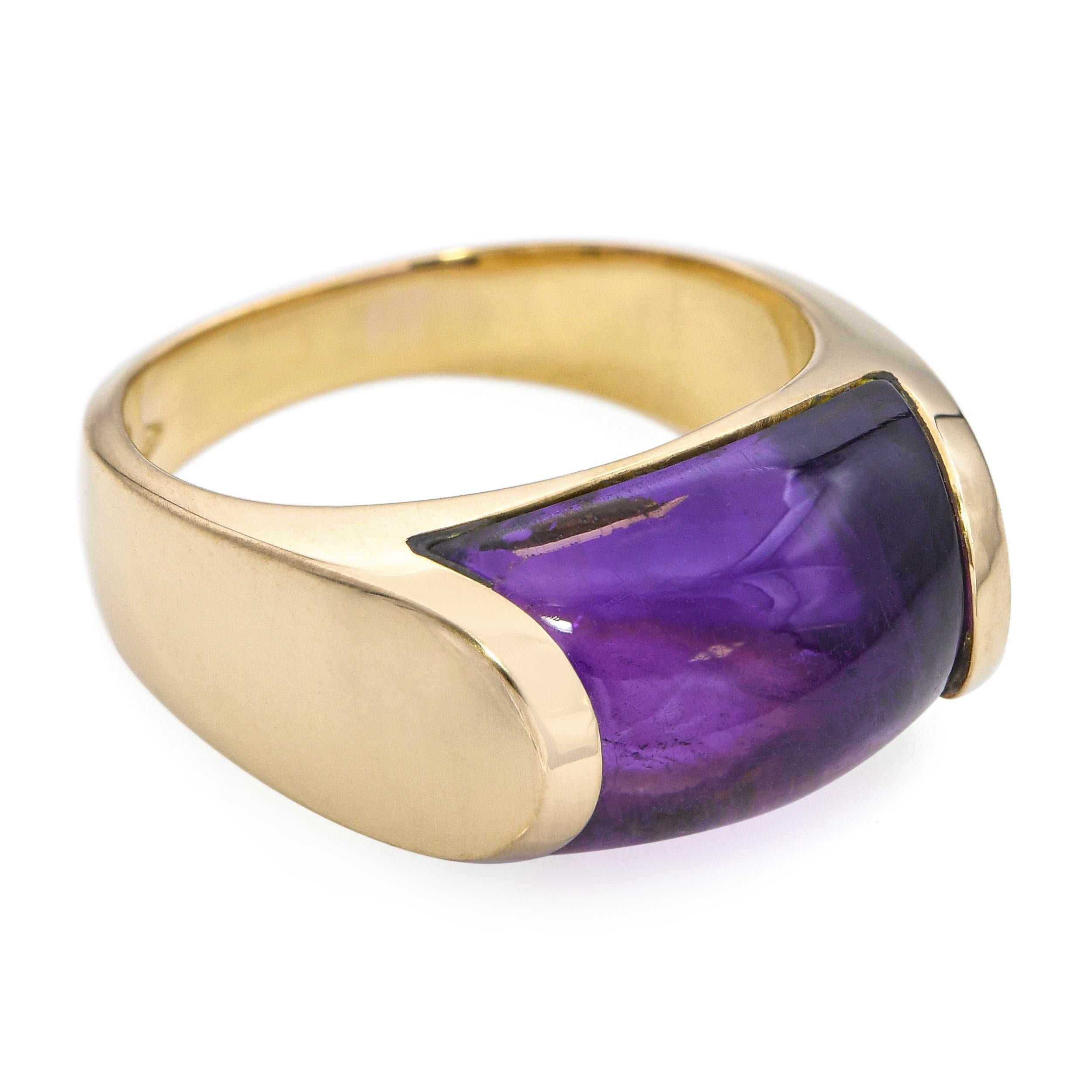 Anello Tronchetto con Ametista in Oro Giallo 18k Bvlgari in vendita 1