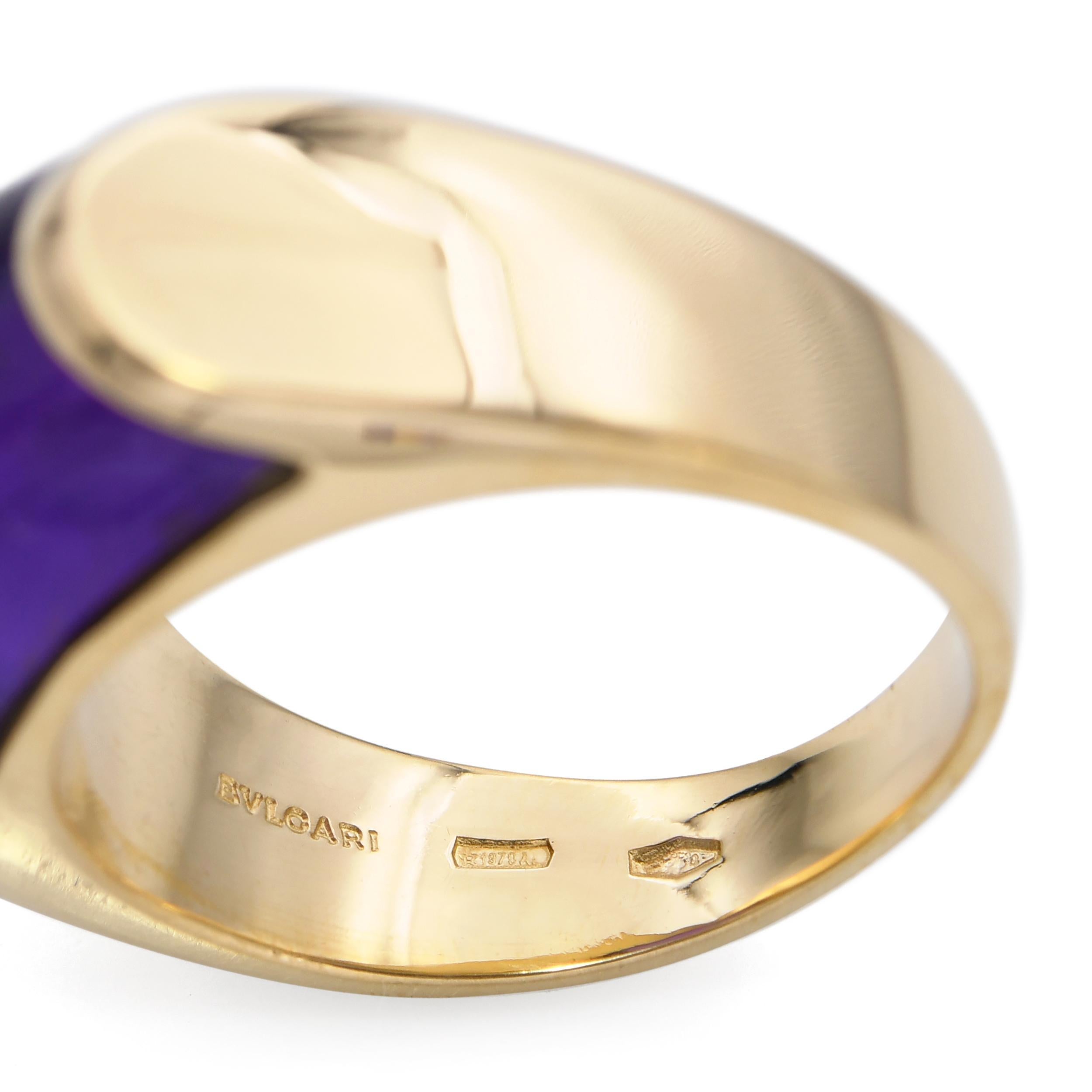 Anello Tronchetto con Ametista in Oro Giallo 18k Bvlgari in vendita 2