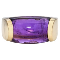 Anello Tronchetto con Ametista in Oro Giallo 18k Bvlgari