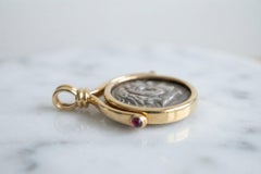 Bvlgari 18K Yellow Gold Ancient Macedonia Philip III Coin Pendant Necklace
