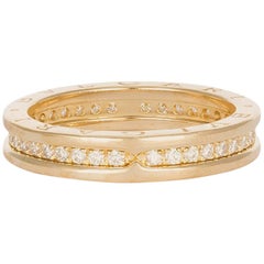 Bvlgari 18k Yellow Gold and Diamond B.Zero1 Band Ring Bvlgari 18k Yellow Gold and Diamond B.Zero1 Band Ring