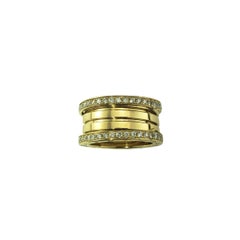 Bvlgari 18K Yellow Gold and Diamond B.Zero1 Ring Size 6.5/53 #22279