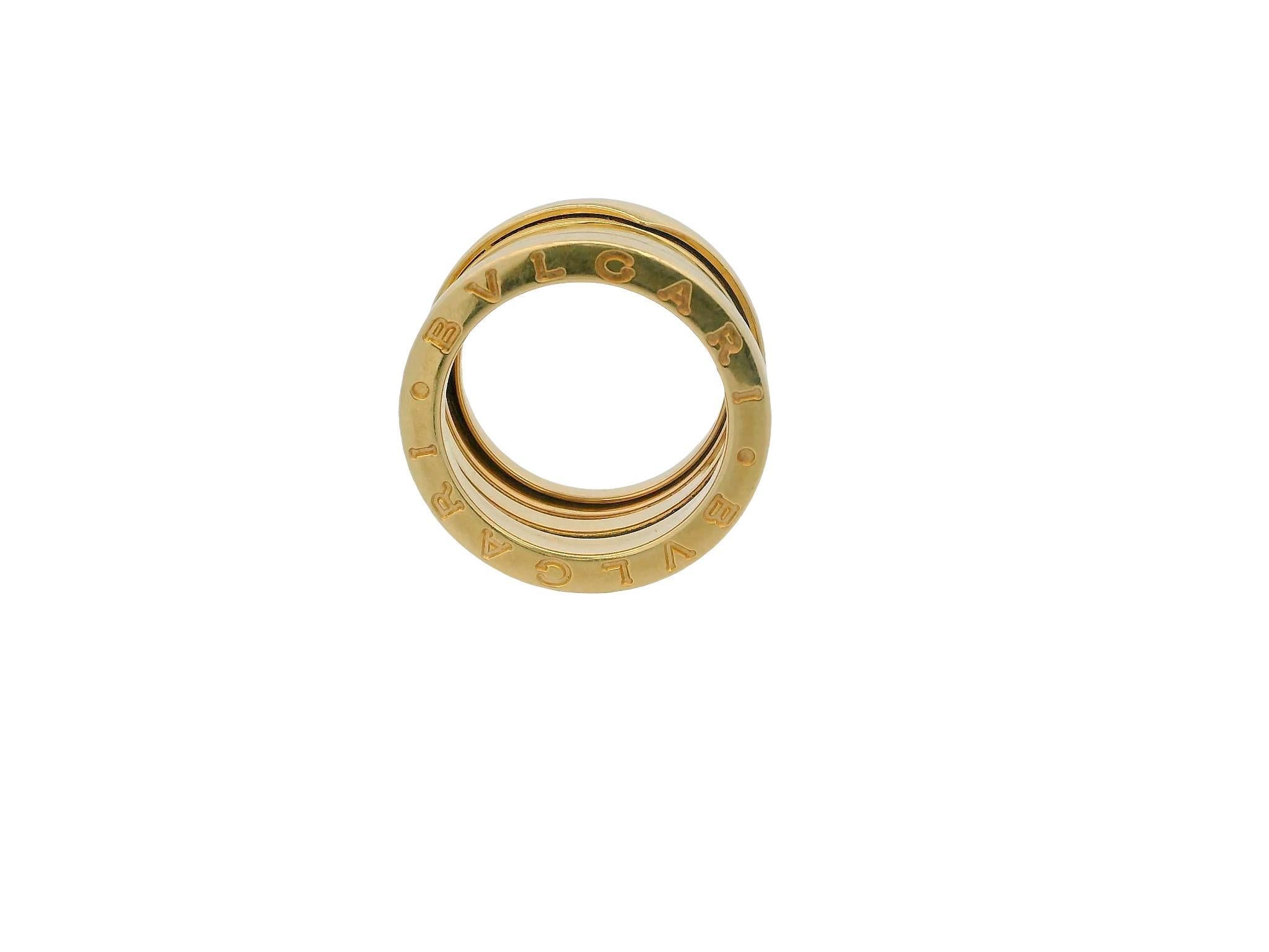 Bvlgari 18k Yellow Gold B-Zero Size 5 Ring For Sale 3