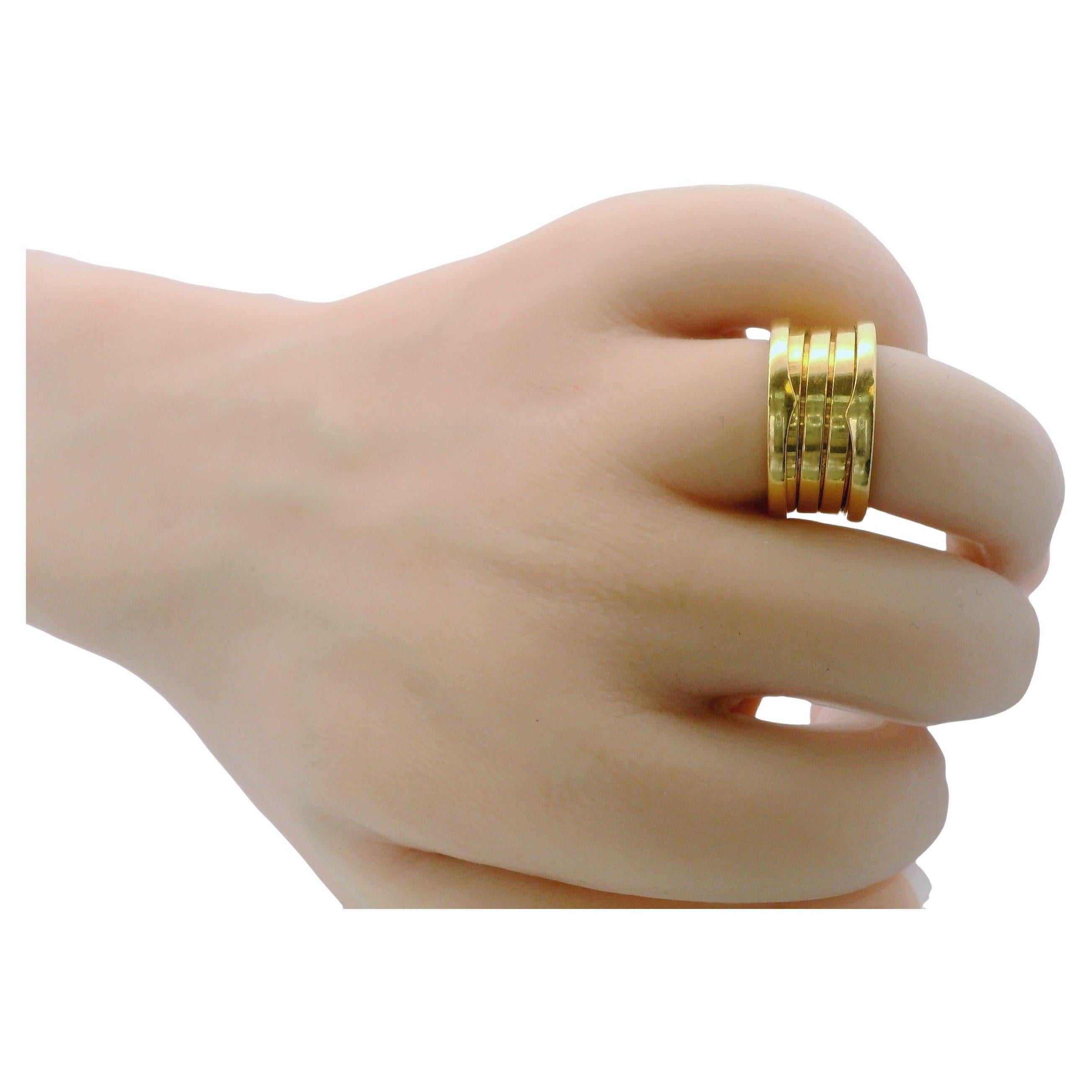 Bvlgari 18k Yellow Gold B-Zero Size 5 Ring