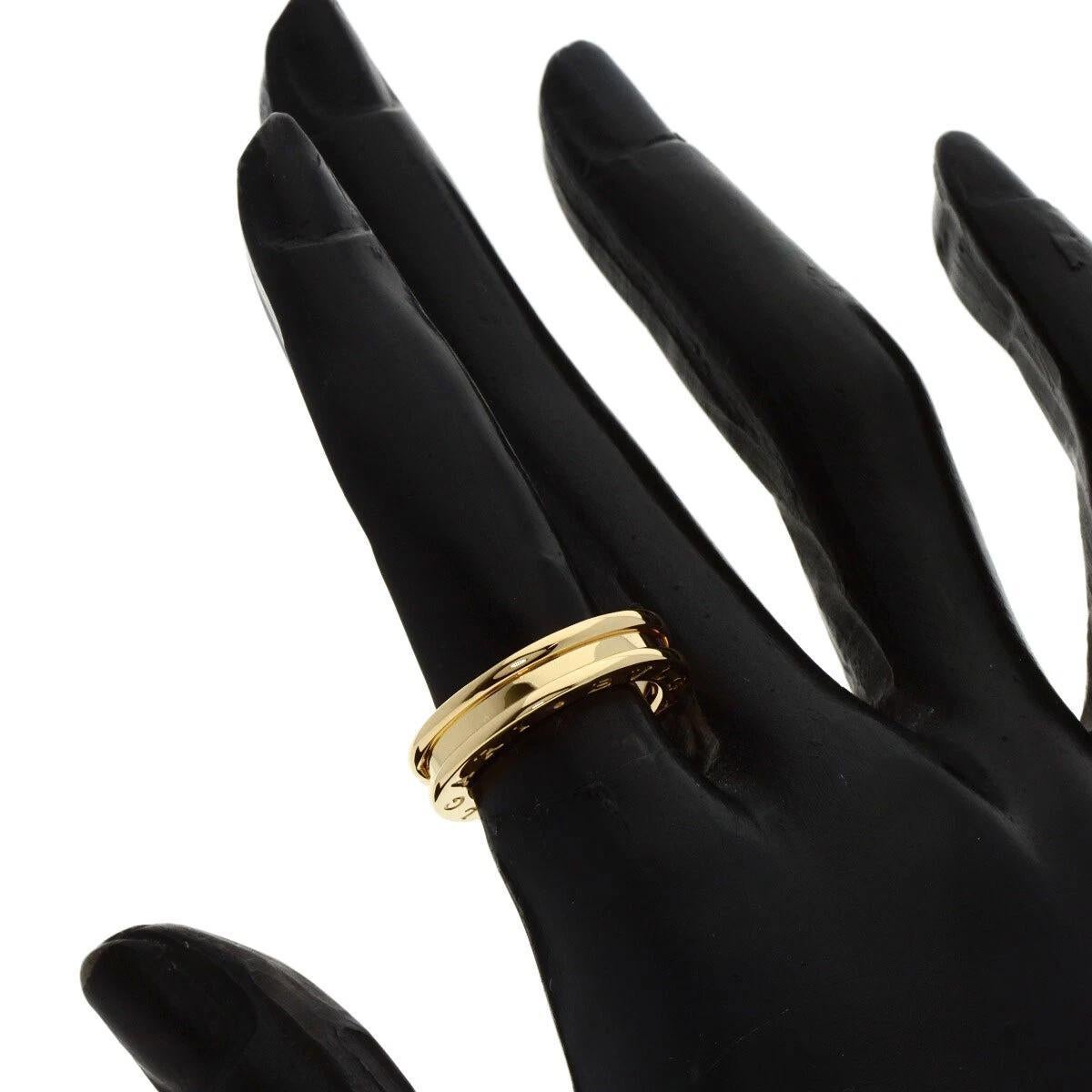 BVLGARI 18k Yellow Gold B.ZERO 1 One Band Ring For Sale 3
