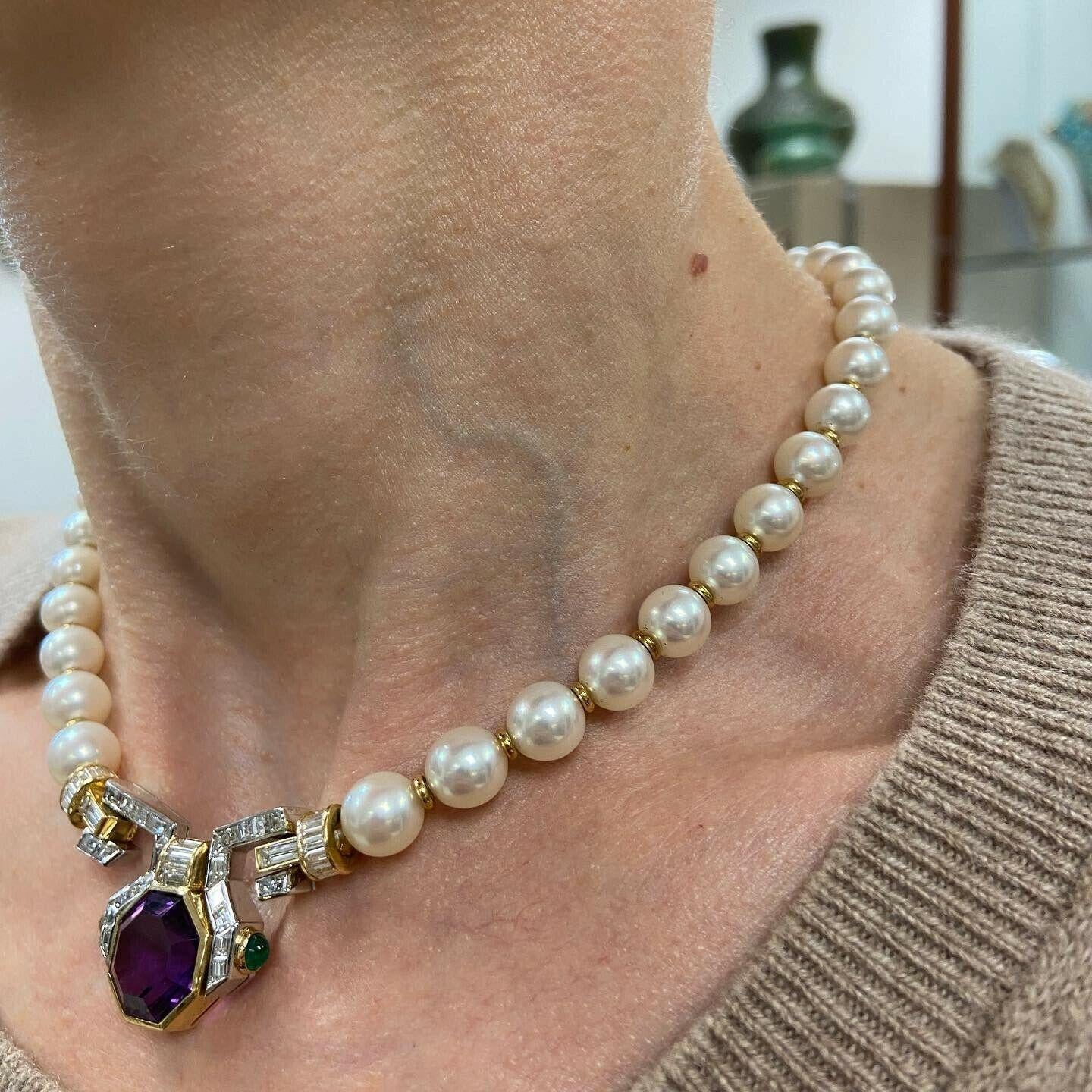 pearl amethyst necklace