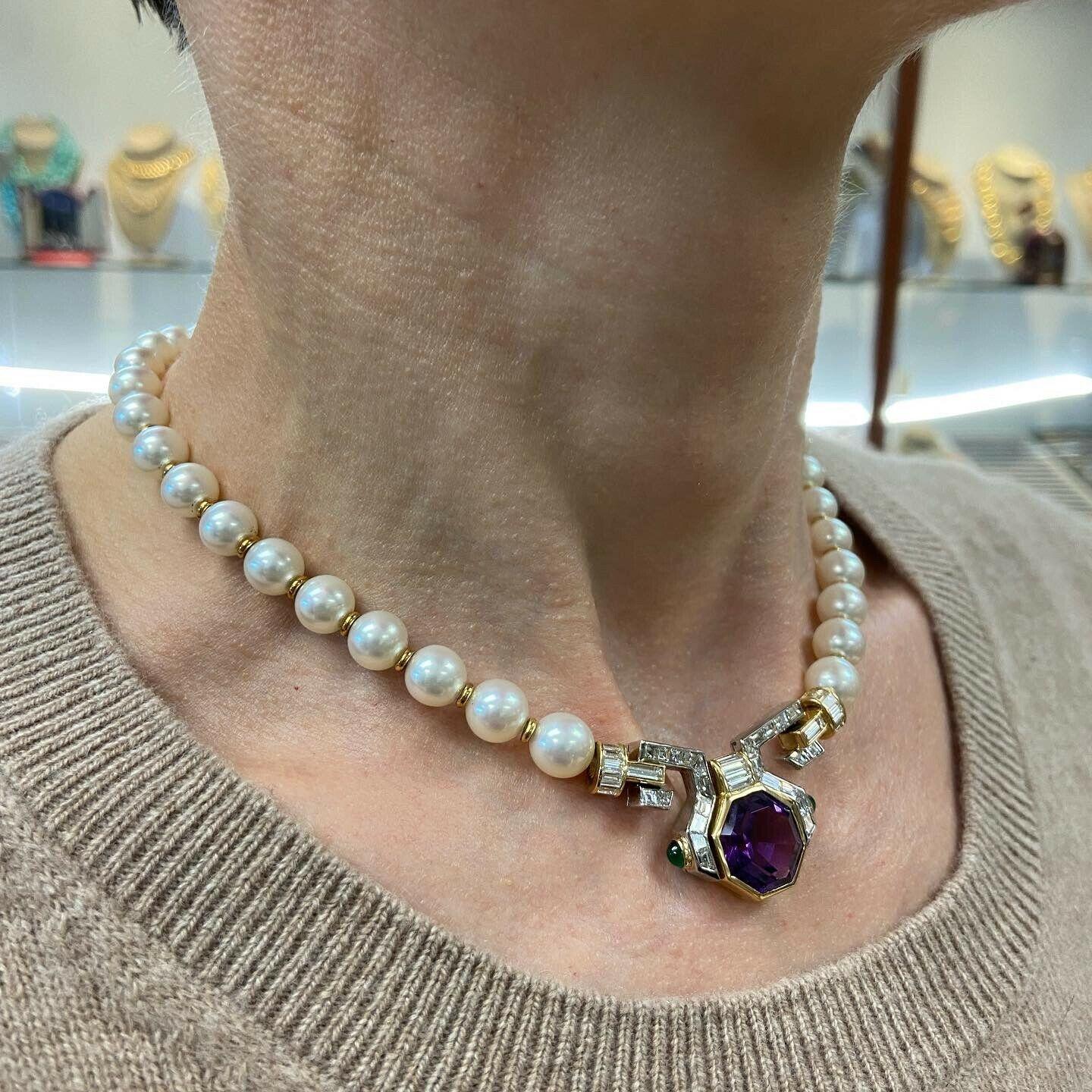 vintage amethyst necklace
