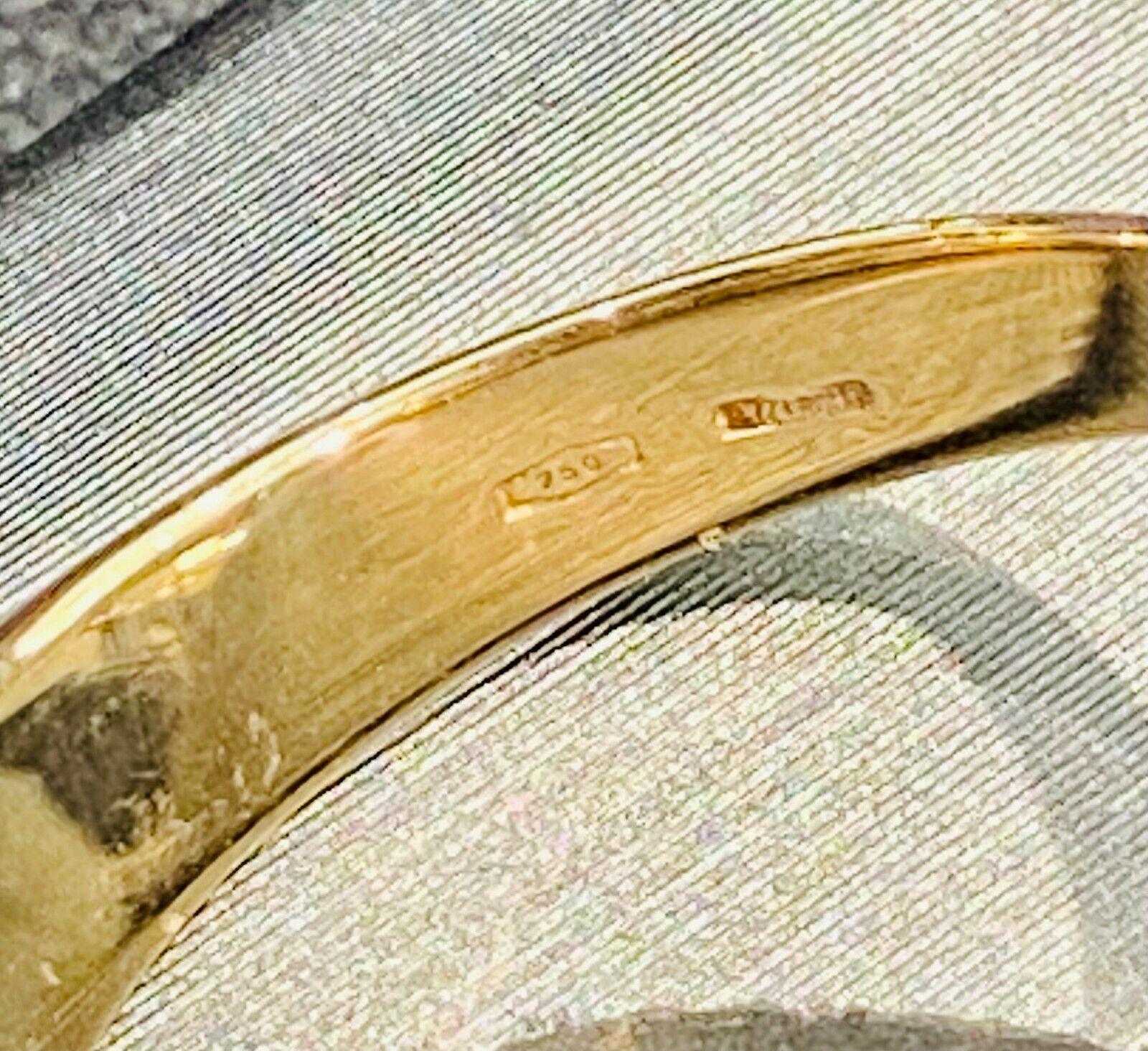 BVLGARI 18k Yellow Gold, Ceramic, Tourmaline & Peridot Chandra Ring Vintage 1980 2