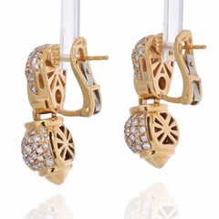 Bvlgari 18K Yellow Gold Chandra Diamond Heart Earrings