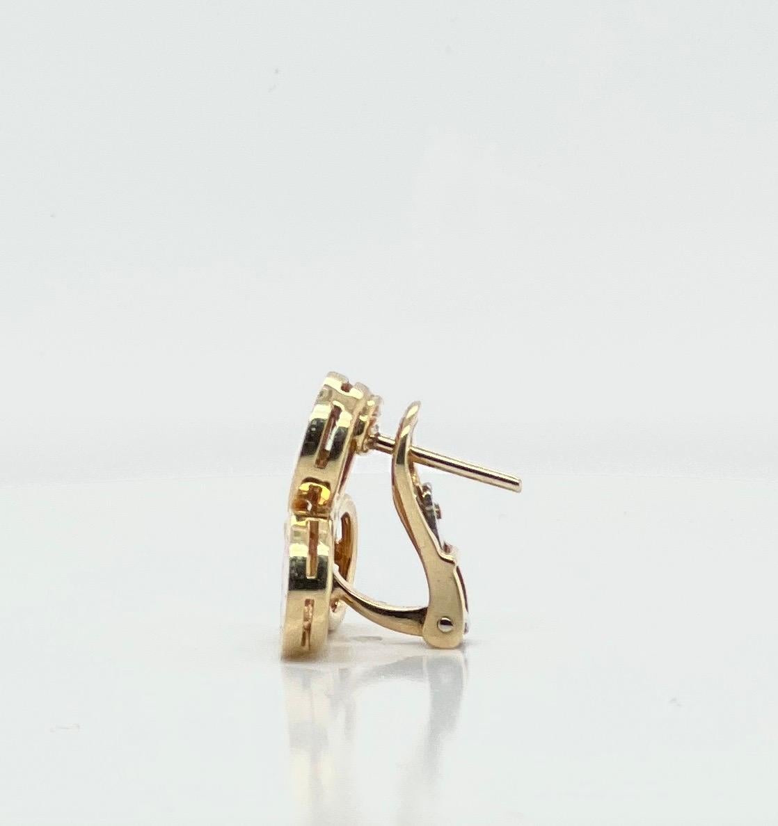 Pendientes Bvlgari Tri-Color Circulares de Oro Amarillo de 18 K en Excelente estado para la venta en New York, NY
