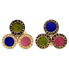 Pendientes Bvlgari Tri-Color Circulares de Oro Amarillo de 18 K